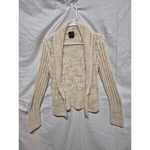 Light Tan Womans Cardigan Cable Knit Size Small Only Worn Once